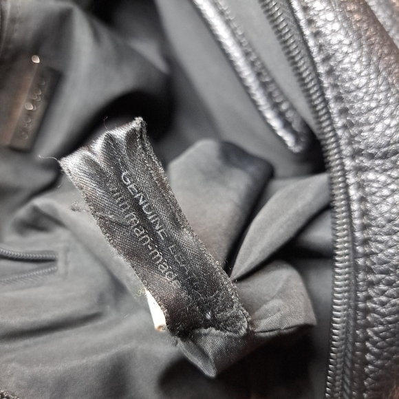 Giani Bernini Pebble Black Leather Hobo Chain Belt Purse - Picture 3 of 11